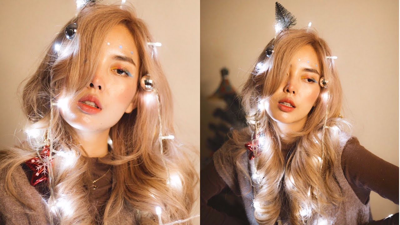 สอนทำผมลอนม้วนออกแบบง่ายๆ +ตกแต่งต้น Christmas บนผมไปเล้ยย 🎄 Bew Varaporn x Dyson Airwrap