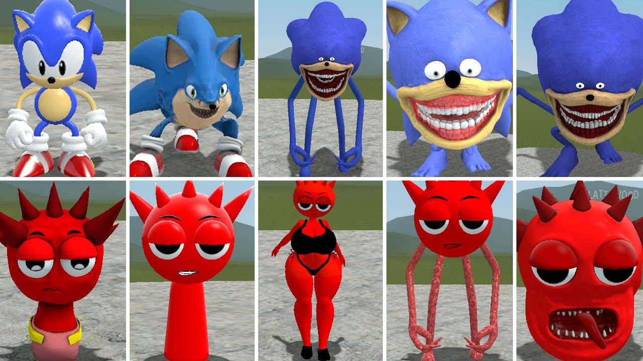 NEW ALL SPRUNKI SONIC EATER FAMILY VS ALL NEW POPPY RADDY 1-5 HORROR TAPES FAMILY ? In Garrysmod!,