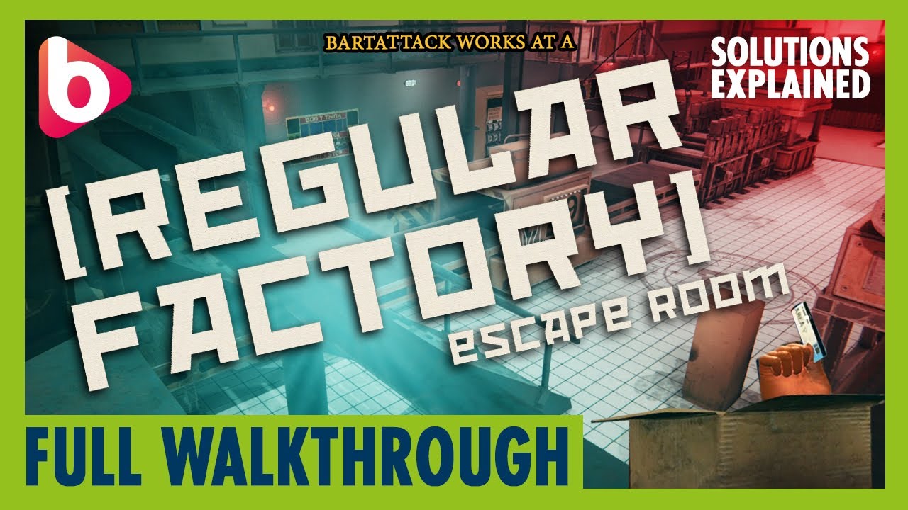 REGULAR FACTORY escape room  | Full Walkthrough | Solutions explained