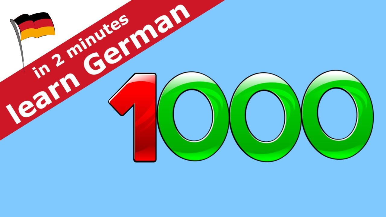 auf Deutsch z&auml;hlen bis 1000 | Deutsch lernen: #deutschezahlen