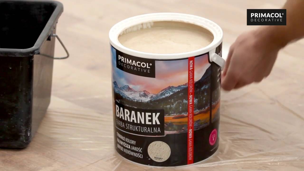 Farba strukturalna Baranek Primacol Decorative   film instruktażowy