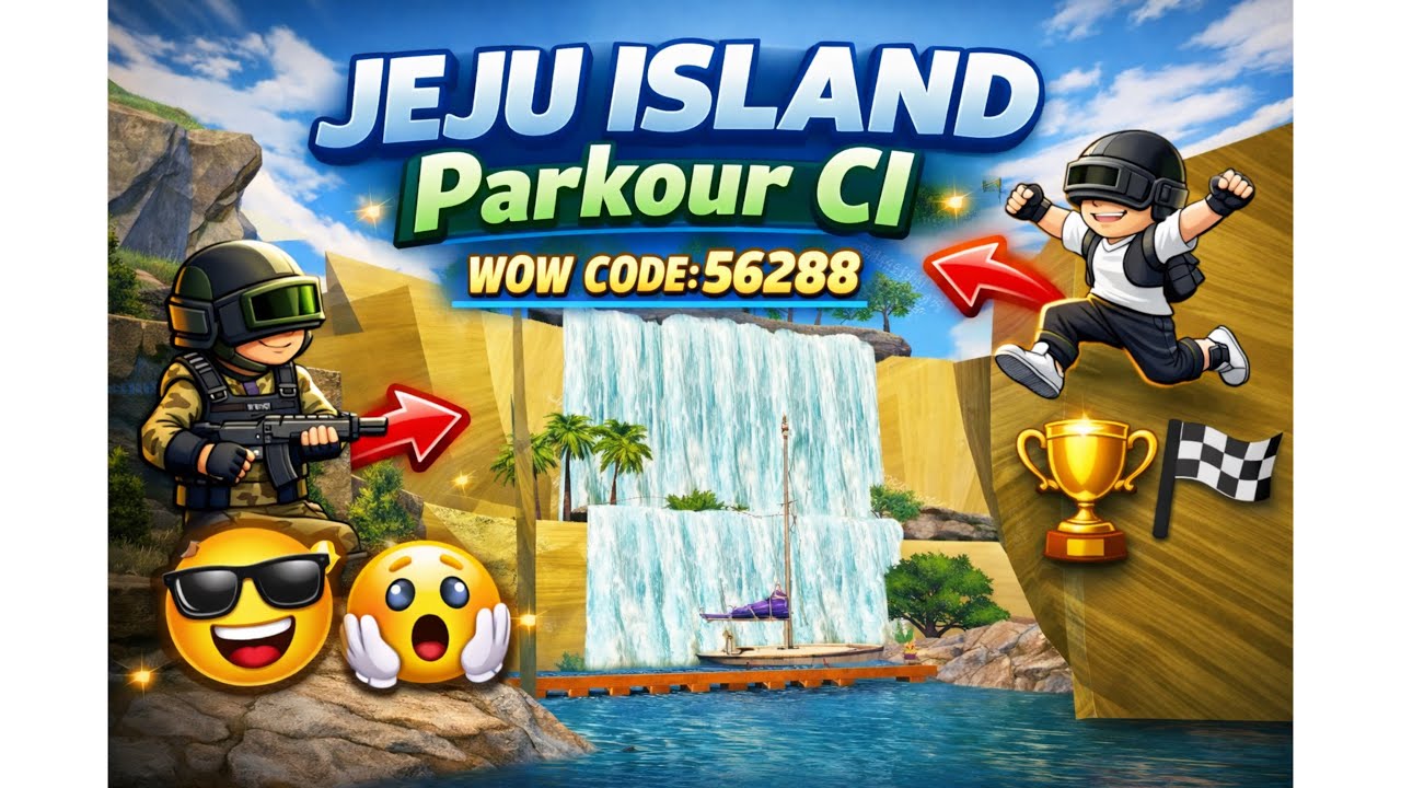 JEJU ISLAND Parkour CI 🔥 BGMI WOW Mode | Easy to Hard Parkour 😱 | Code 56288