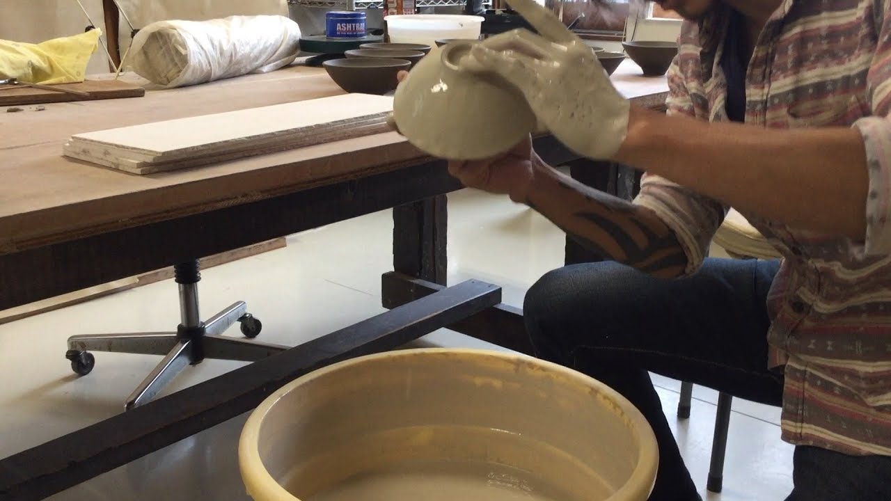 【粉引】化粧のかけかた