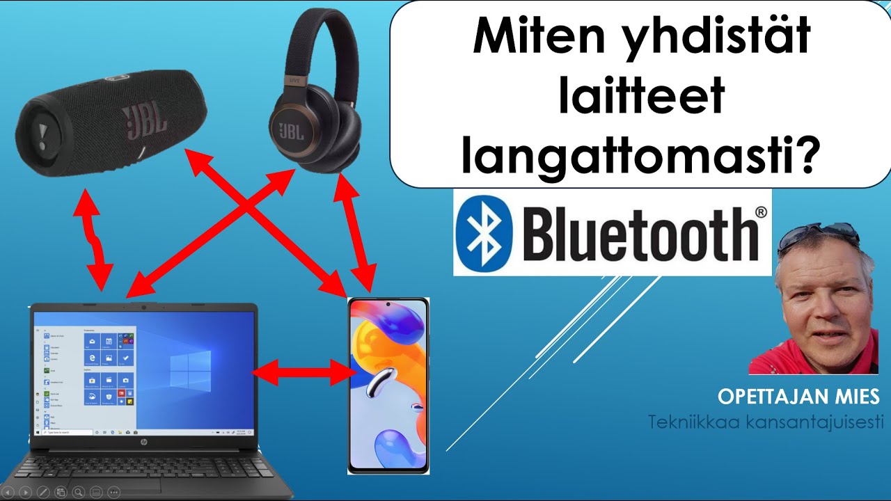 Miten yhdistän puhelimen, kuulokkeet, tietokoneen ja kaiuttimen langattomasti bluetoothilla?