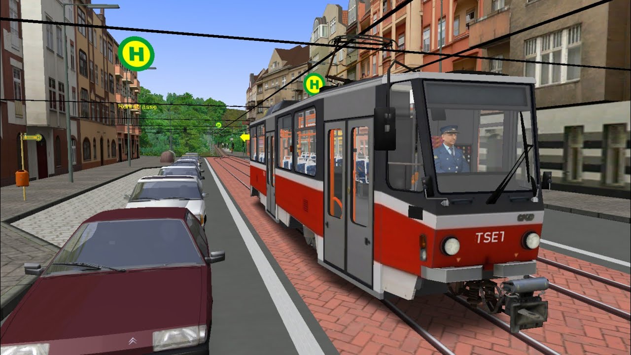 OMSI 2 Tram Tetra T6A5 Solo 1 test driving tram — PC Gameplay!