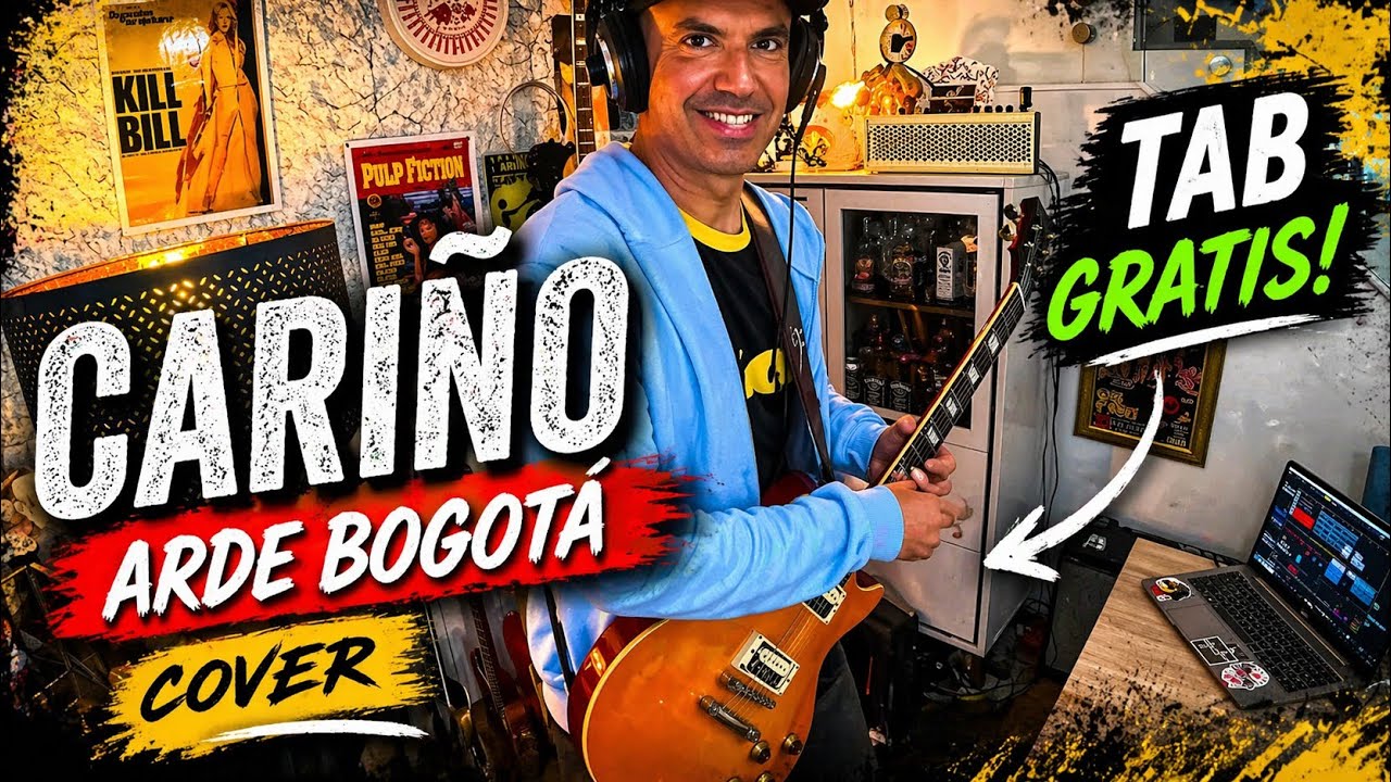Arde Bogotá - Cariño - Guitar Tab | Lección | Cover | Tutorial | Donner NEURAL QUAD CORTEX