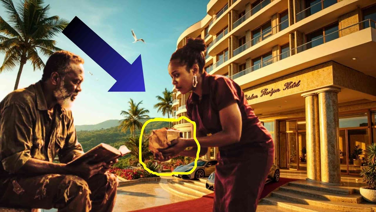 Poor waitress falls for a homeless man, unaware he's the hotel owner #homelessman #disguise #poor