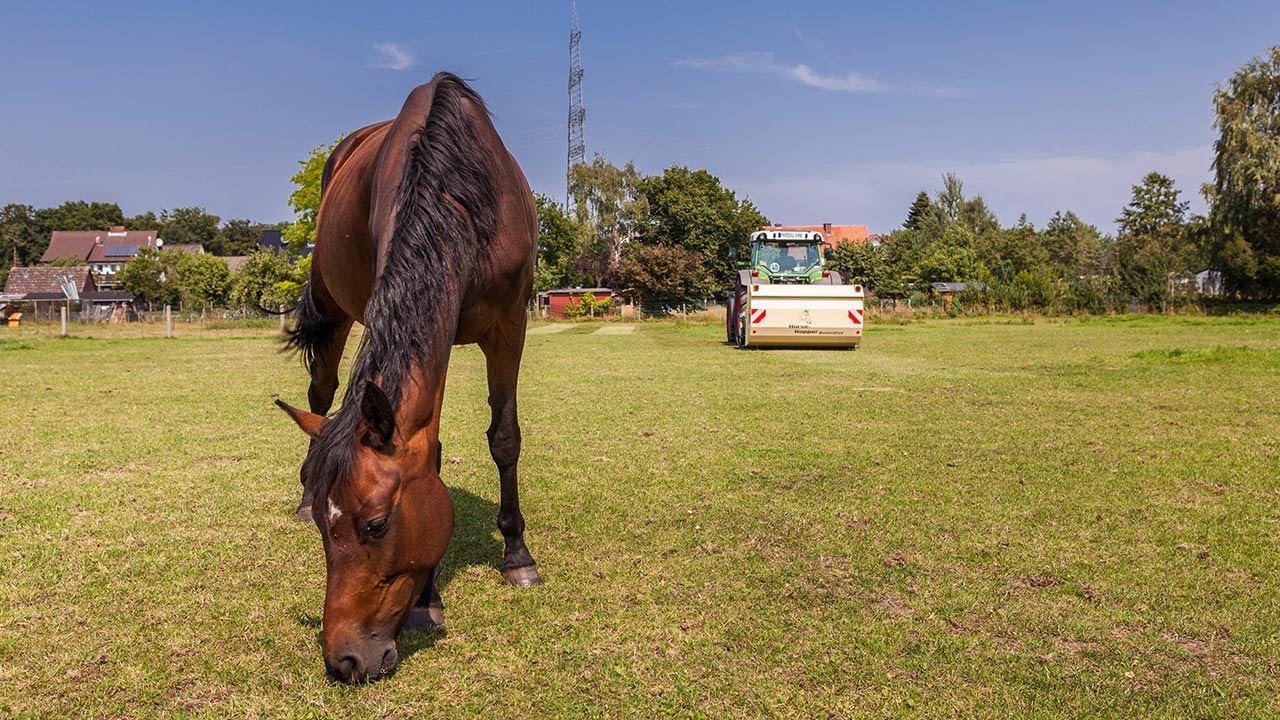 Weidemanagement mit Amazone Horsehopper und Profihopper