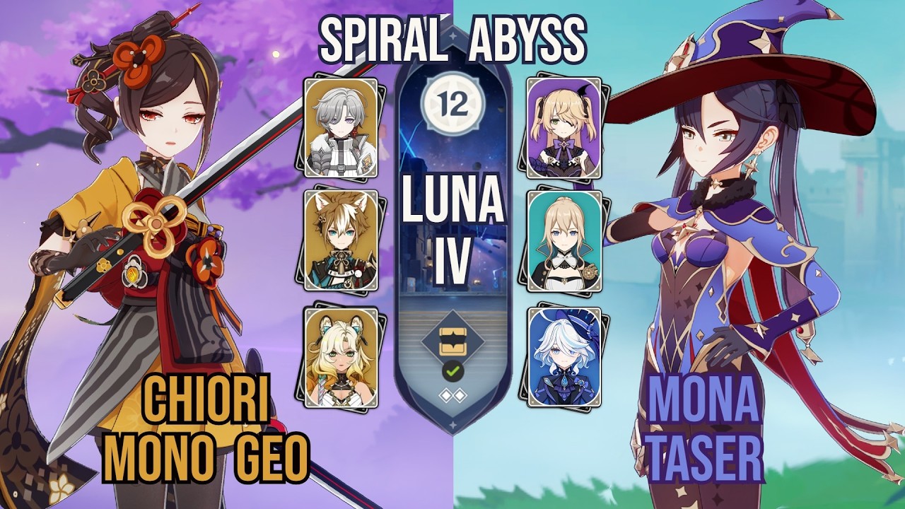 Chiori Mono Geo x Mona Taser | Spiral Abyss 6.3 / Luna IV | Genshin Impact