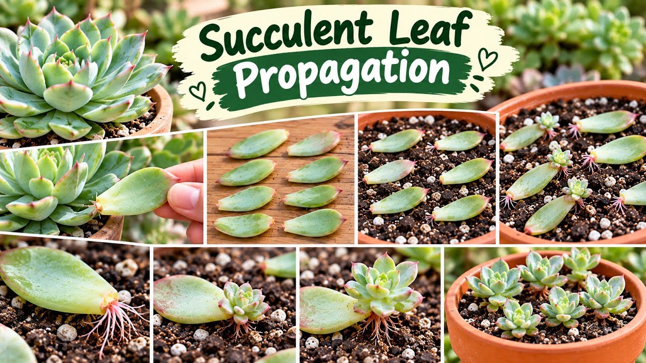 Succulents🌵 Propagation method in the Easiest way From Single Leaf🍀/With Result/Stem Propagation🤩