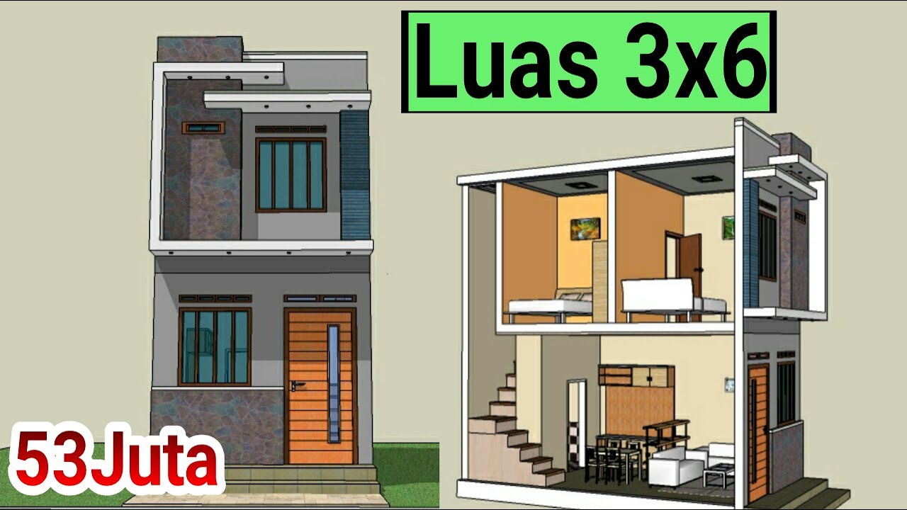 Rumah Minimalis Ukuran 3x6 Meter