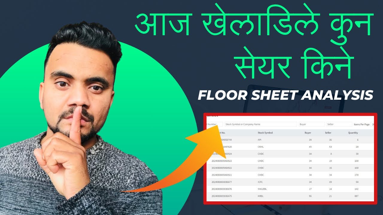 यसरि हेर्न सकिन्छ खेलाडिले कुन सेयक किन्दै र बेच्दै छन भनेर || Floor Sheets Analysis