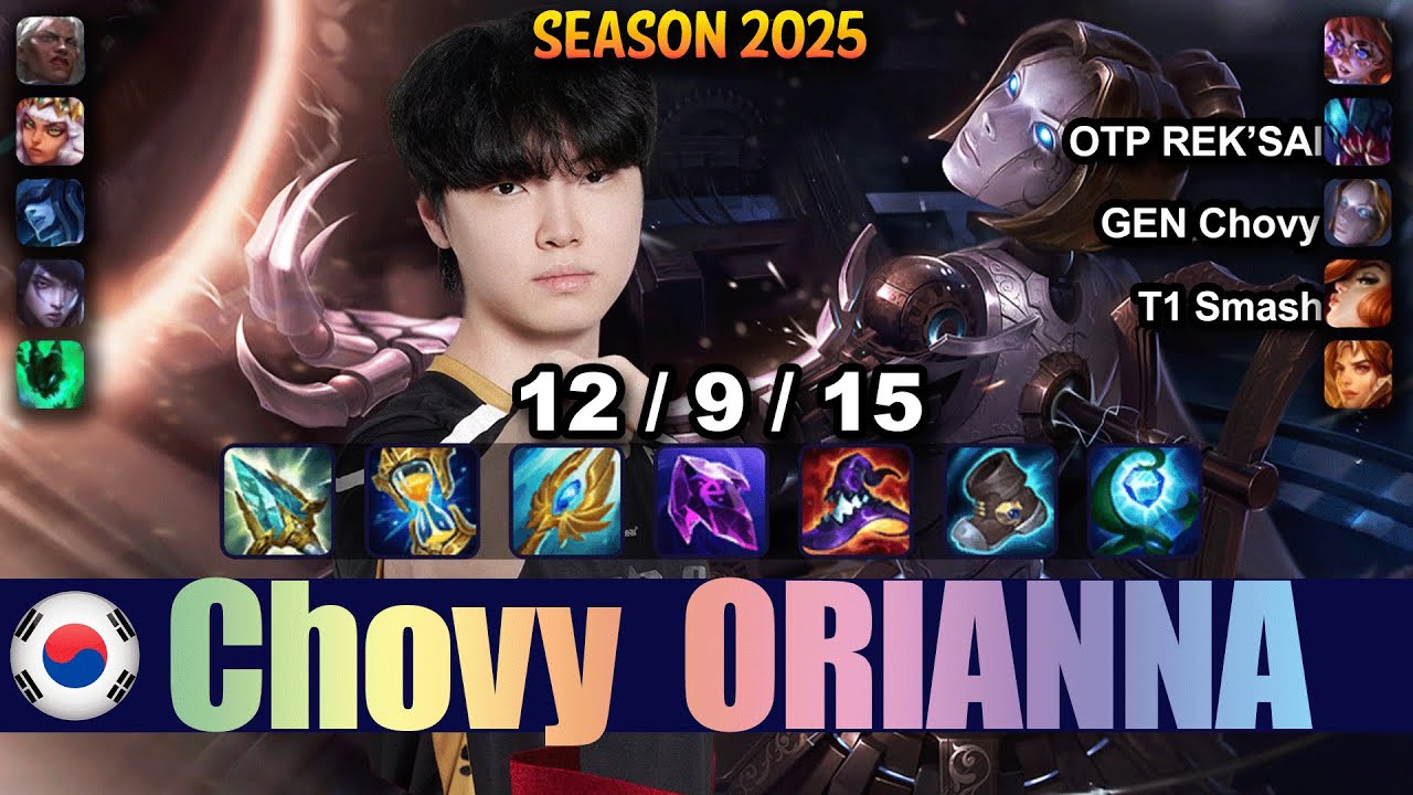 GEN Chovy ORIANNA vs LISSANDRA Mid - Patch 25.18 KR Ranked | lolrec