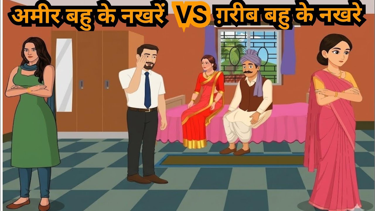 अमीर बहु के नखरें vs गरीब बहु के नखरें। Hindi kahaniya moral stories 