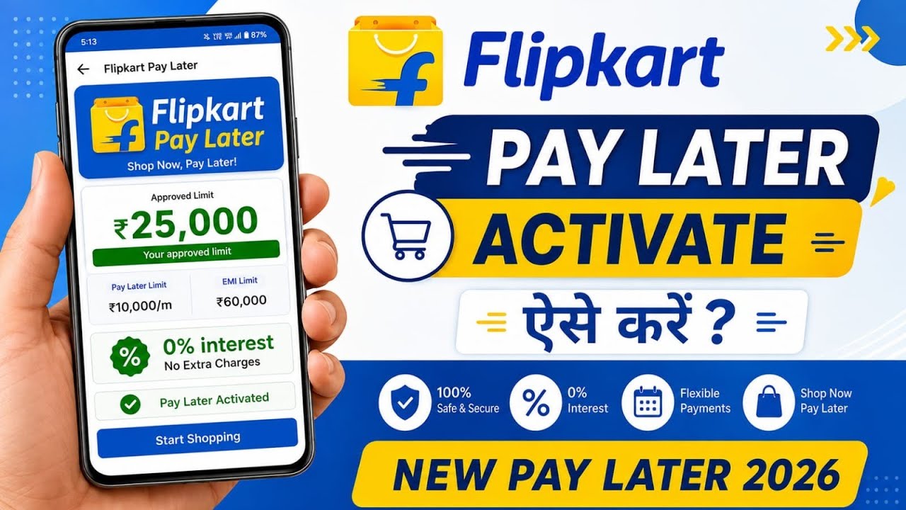 Flipkart pay later kaise activate kare 2026 | How to activate flipkart pay later