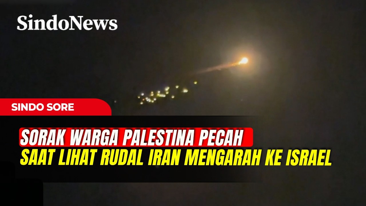 Warga Palestina Bersorak Melihat Rudal Iran Sasar Wilyah Israel | Sindo Today | 28/03