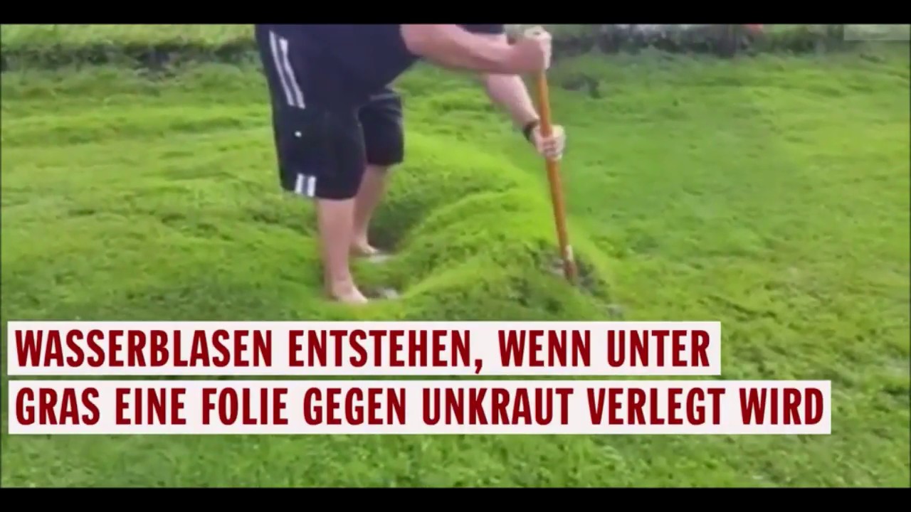 ►Riesige Gras Wasserblase/Lawn Bubble wird zum Platzen gebracht