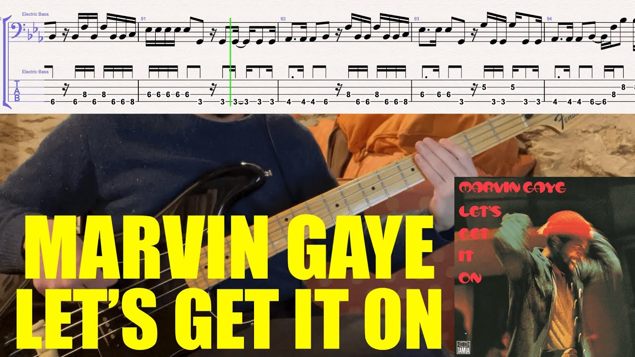 Marvin Gaye - Let's Get It On // BASS COVER + TABS
