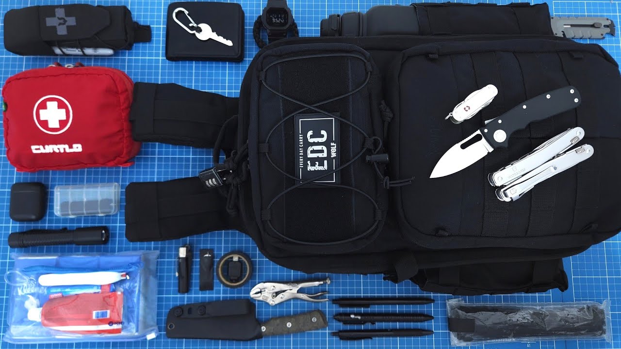 Every Day Carry atualização 11/03/2024. Meu EDC urbano na mochila Wolf Attack M4 de segunda geração!