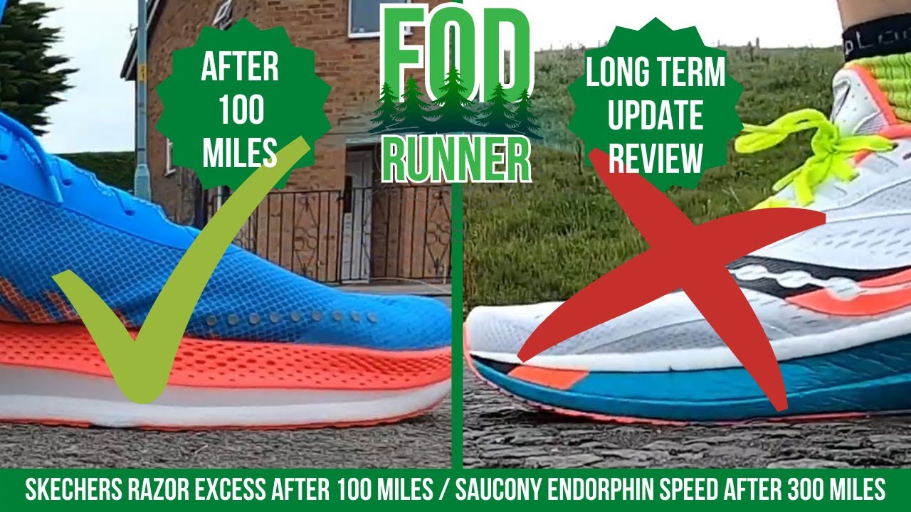 SKECHERS Razor EXCESS REVIEW AT 100 MILES & SAUCONY Endorphin SPEED REVIEW AT 300 MILES | FOD Runner