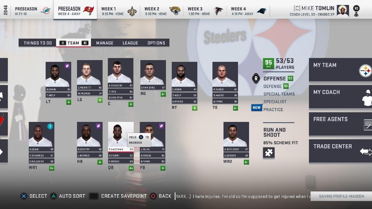 Madden 19 fantasy franchise playthrough Year 29 Preseason part 2