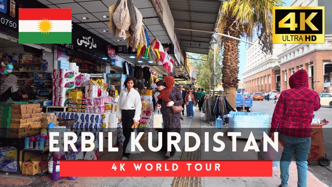🇮🇶Erbil, Kurdistān Walking Tour - 4K Downtown tour｜Nov 2025