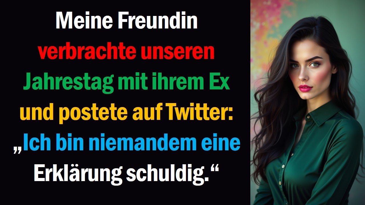 Meine Freundin verbrachte unseren Jahrestag mit ihrem Ex und postete auf Twitter: „Ich bin niemandem