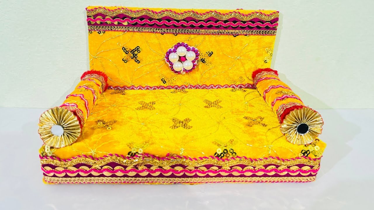 कान्हा जी 🦚 का सिंघासन ॥ Making Kanha ji 🦚 Singhasn With Waste Material || 
