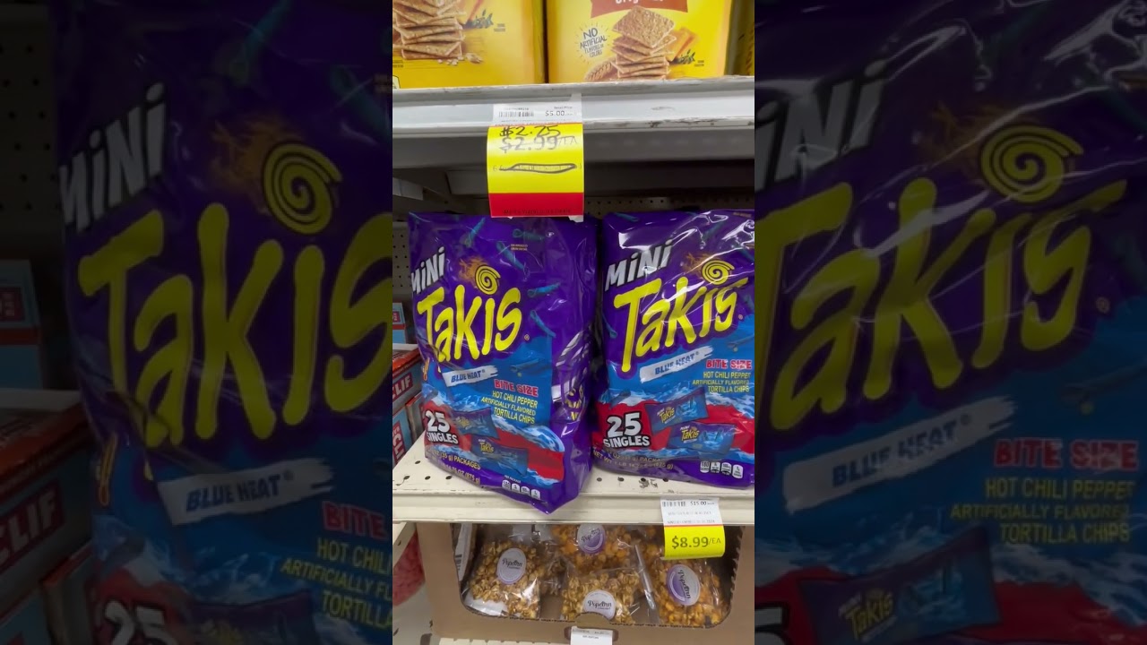 Mini Takis Blue Heat Singles 25 Count-BEST BY 10/16/24 