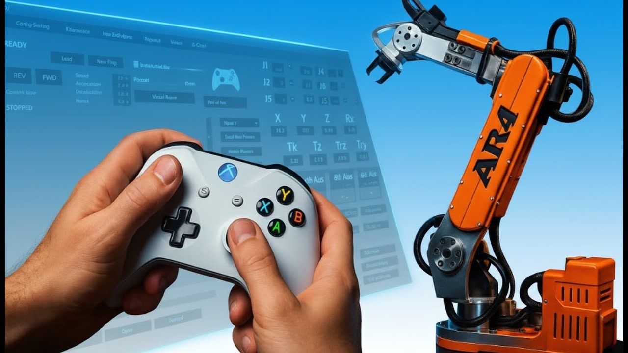 6DOF DESKTOP ROBOT - V6.2 Update for the AR4: Xbox Controller,  Dark GUI, Arduino Python Programming