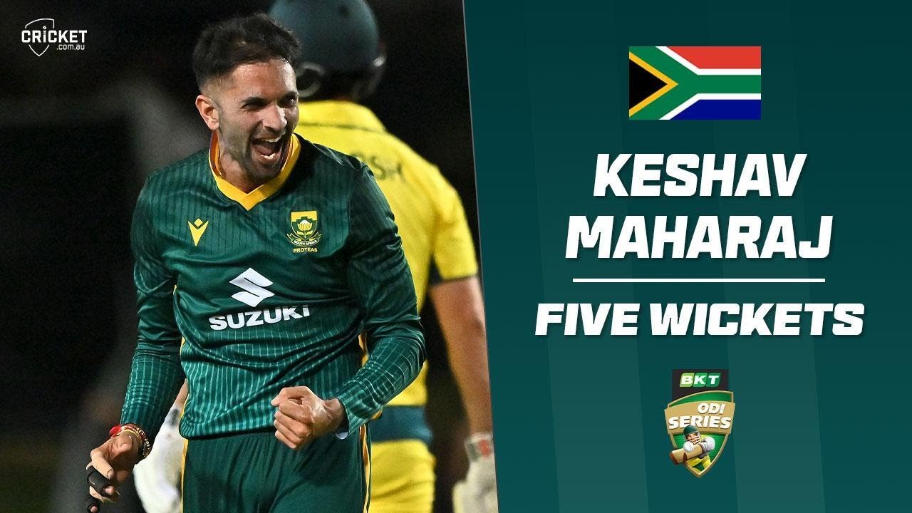 King Keshav! Maharaj runs through Aussie top order | Australia v South Africa 2025-26