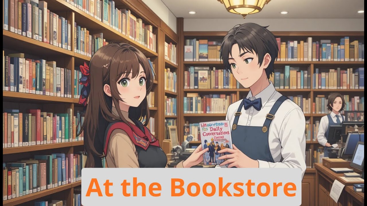 At the Bookstore - Easy Conversation Practice for Beginners!