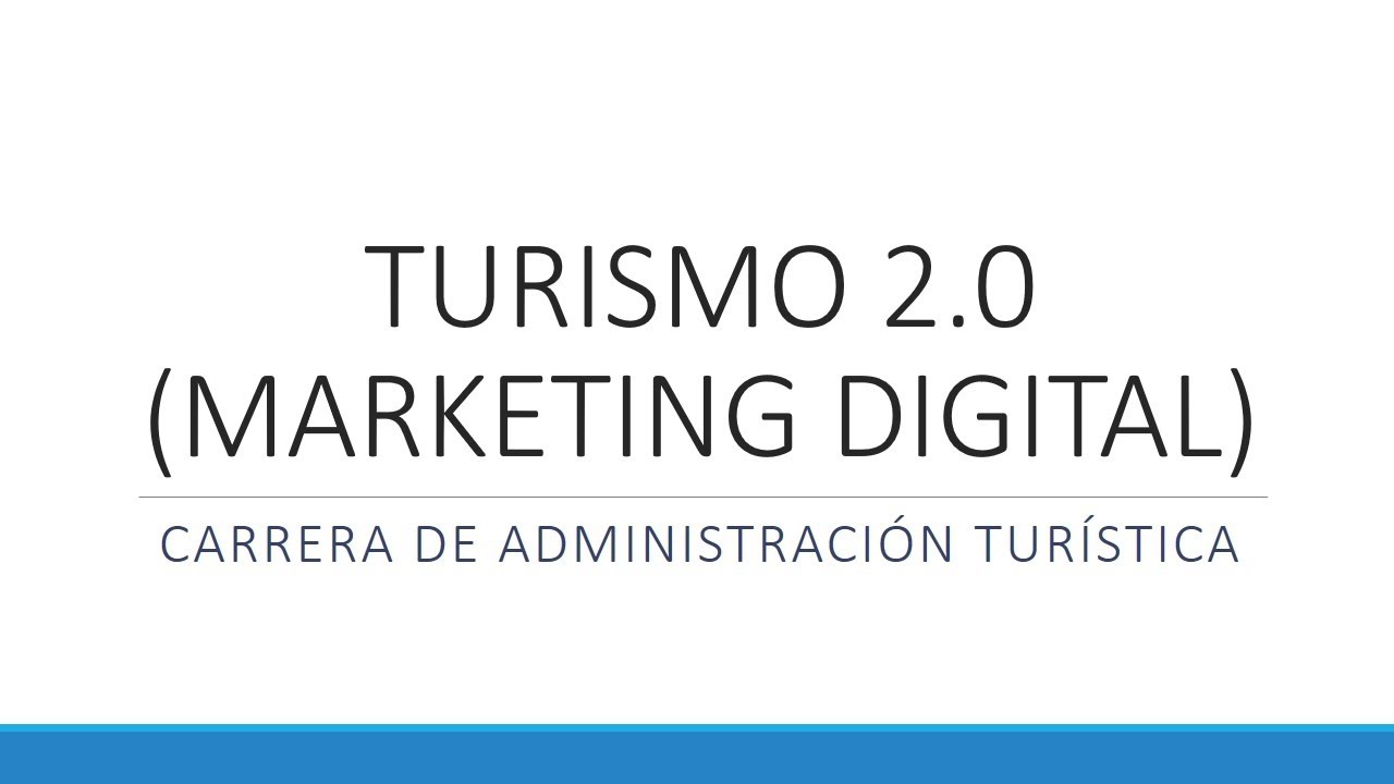 Turismo 2.0 Clase: Marketing Mix
