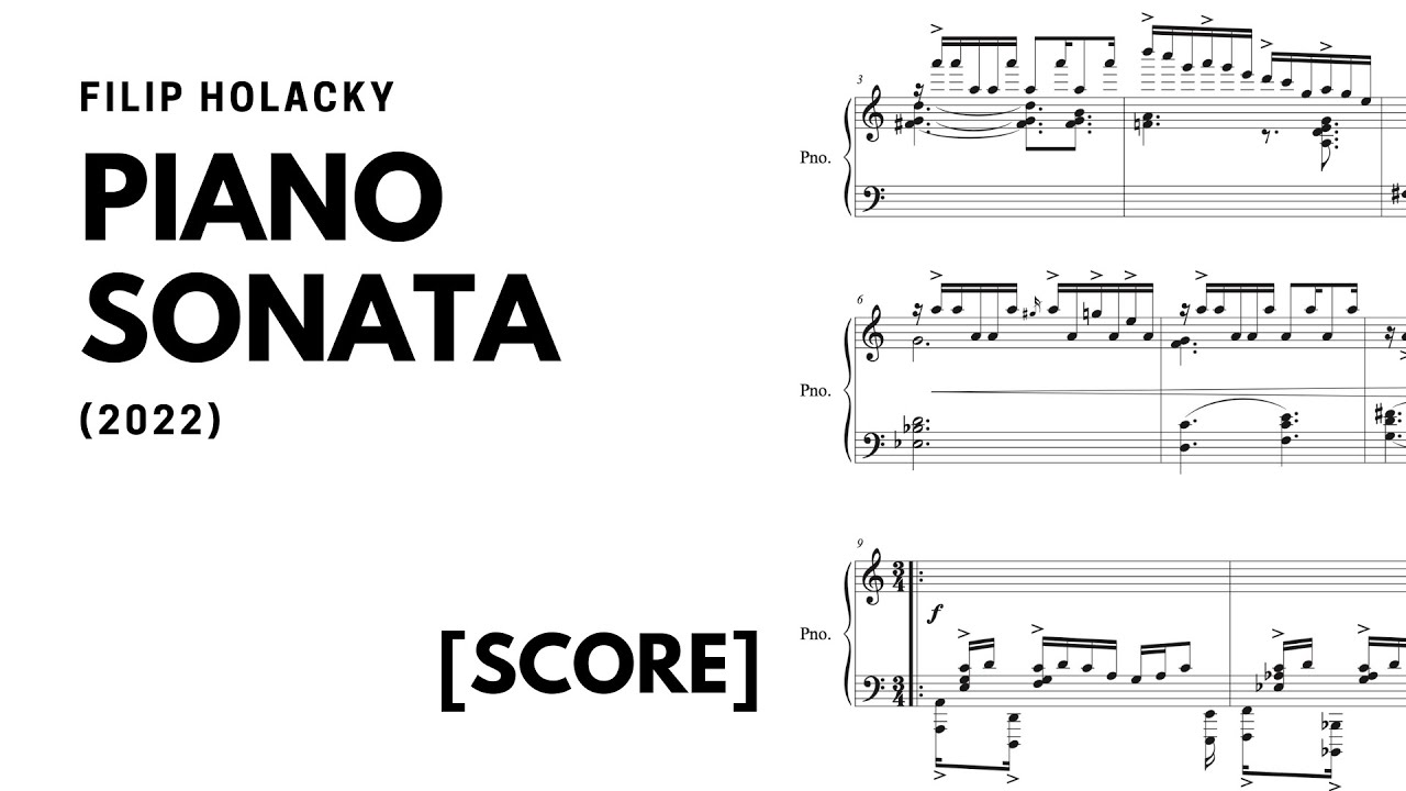Filip Holacky: Piano Sonata (2022) [SCORE]