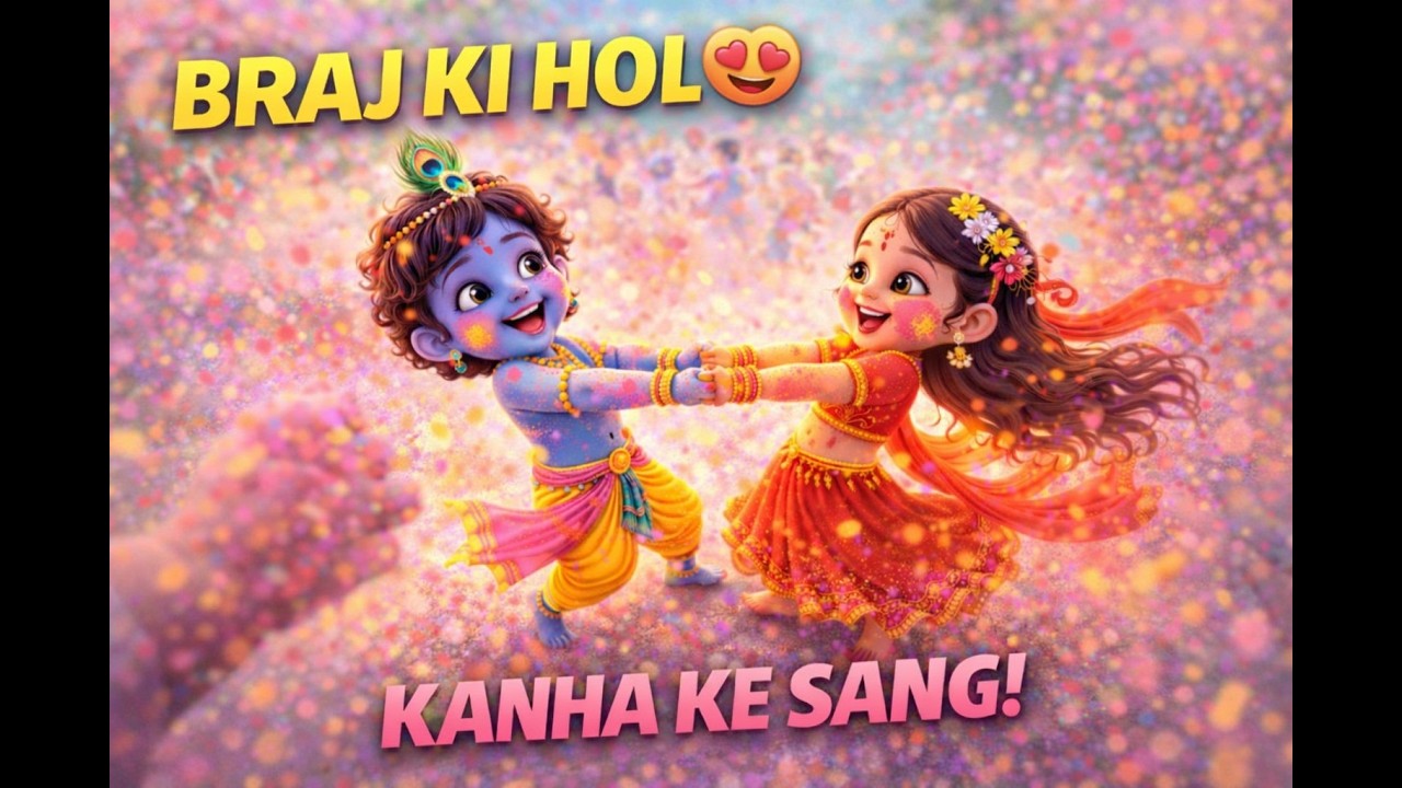 Braj Ki Holi | Radha Krishna Holi Song | Vrindavan Holi Celebration  | Kids Devotional Song