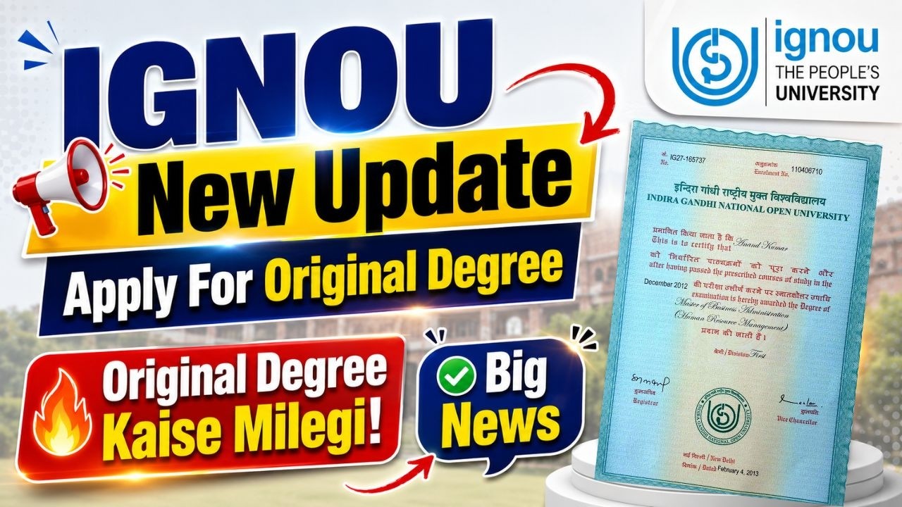 IGNOU New Update || Apply For IGNOU Original Degree || IGNOU Convocation