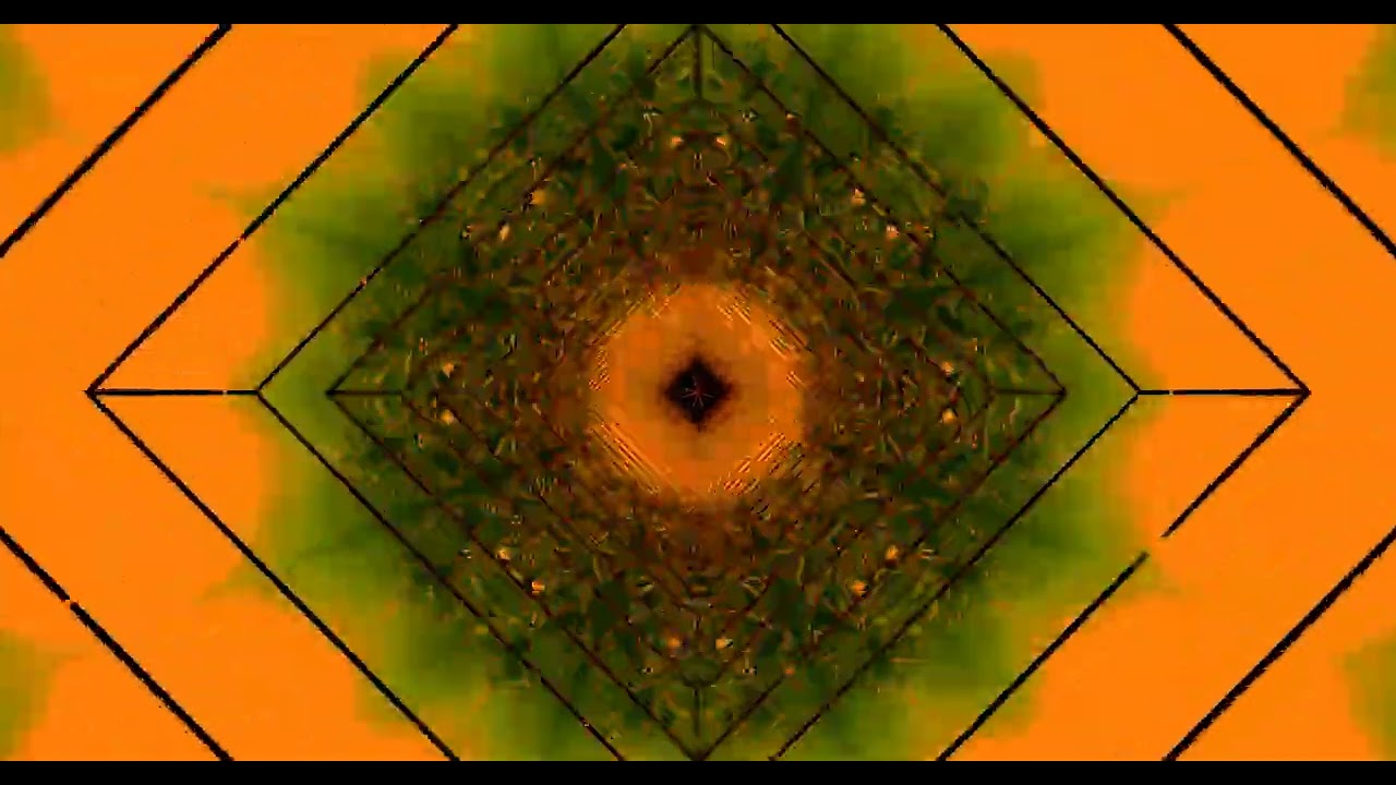 10 hours orange neon tunnel screensaver windows 11 vj loop 4k uhd 60fps geometric diamond