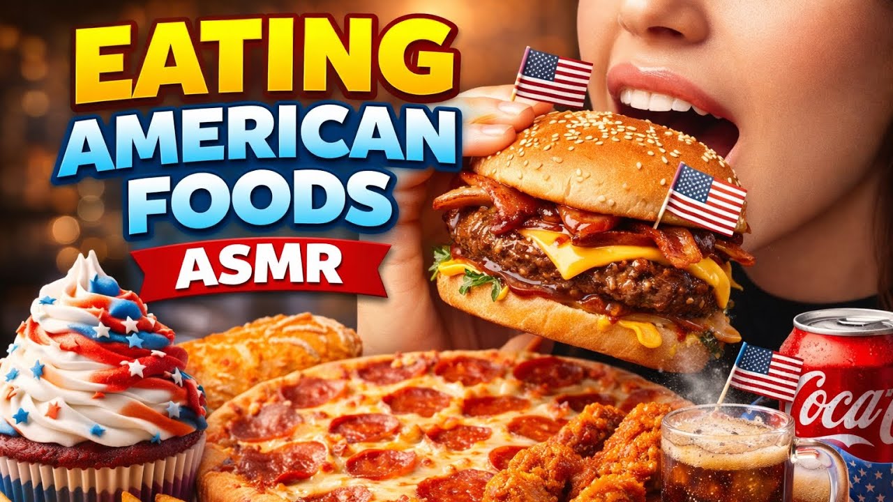 American Fast Food Eating ASMR 🍔🍟 | Crispy, Juicy & Satisfying Food Sounds (No Talking) #EatingASMR 
