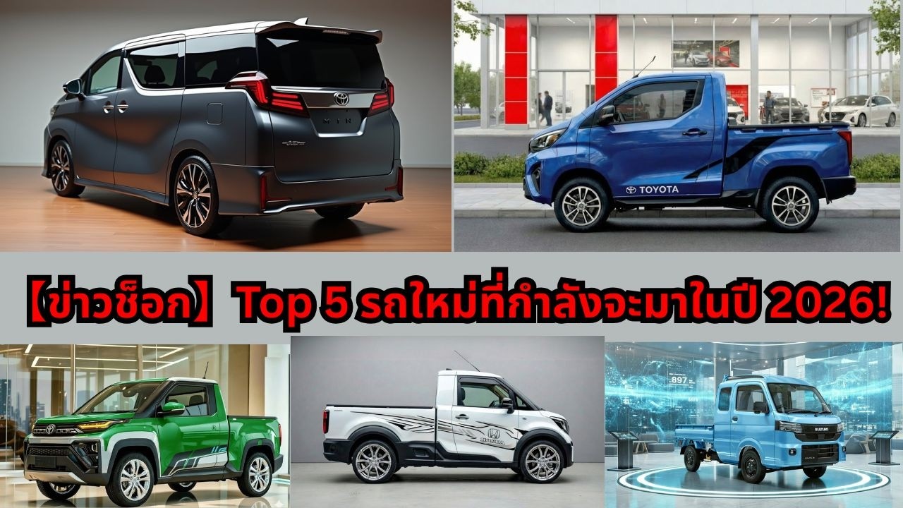 【ช็อกตลาด 2026】Top 5 รถใหม่ที่ทั้งแรง หรู และคุ้มค่าที่สุด!