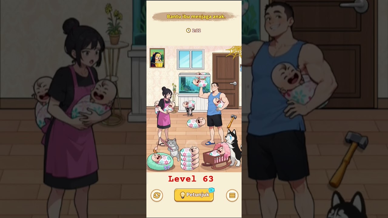 BrainLogic PuzzleTwist Siapa Jaga Anak #brainpuzzle2 #tebaktebakanlogika #tekateki #games #funny