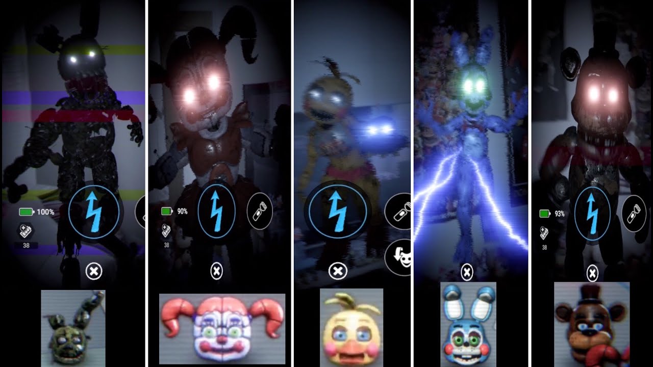FNAF AR - FIGHTING AGRESSIVE ANIMATRONICS! | Springtrap, Natural Toy Bonnie, Toy Chica & More! |