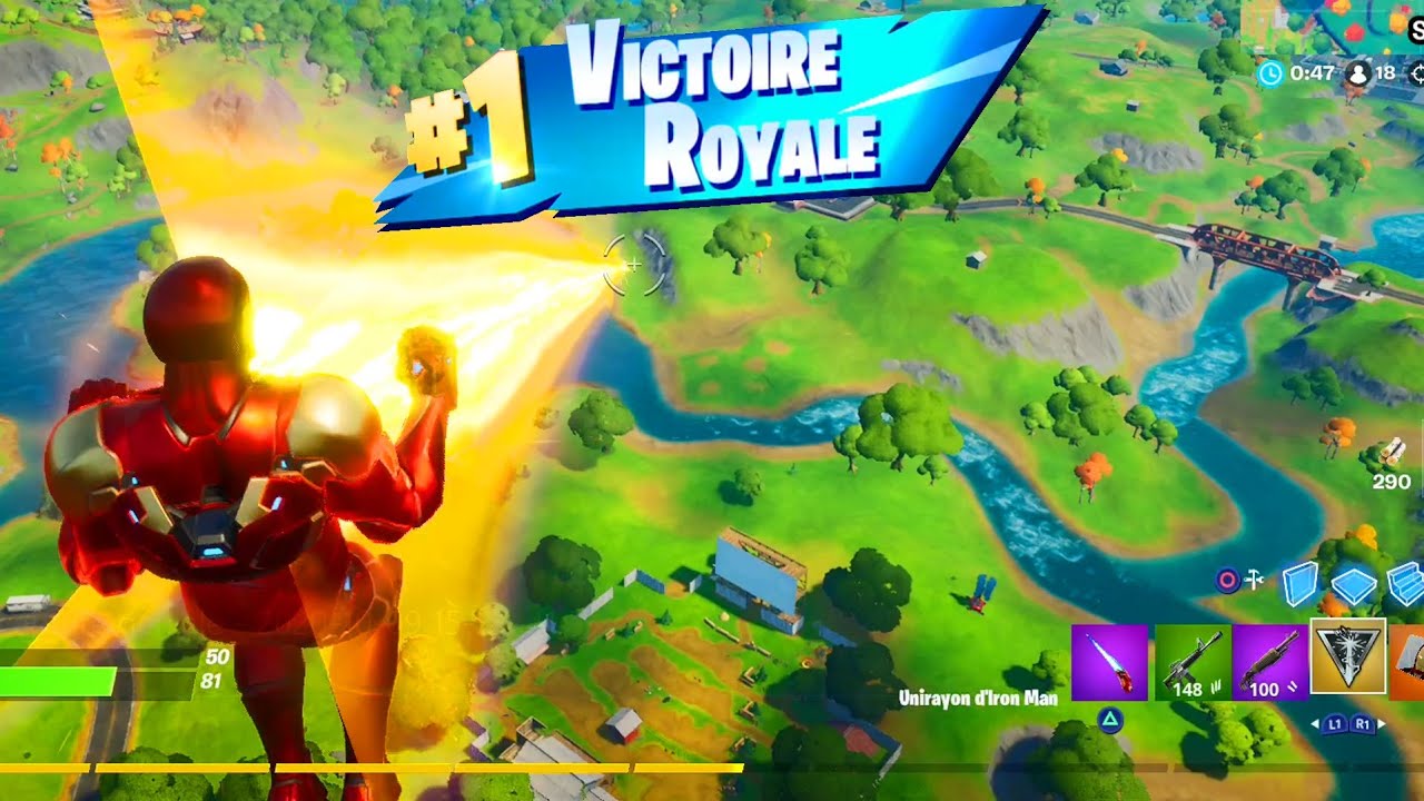 TOP 1 FORTNITE EN UTILISANT QUE LES POUVOIRS IRON MAN