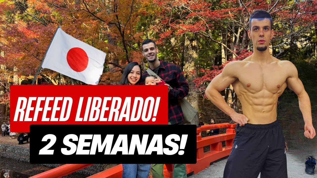 Faltam 2 Semanas: Refeed, Treino e a Verdadeira Vida de um Atleta Natural no Japão 🇯🇵🔥