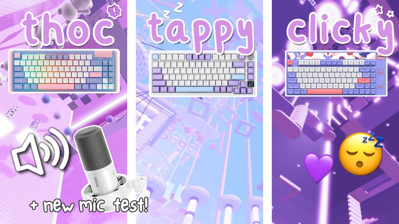 (roblox tower asmr 🌙) BUT I CAN ONLY USE PURPLE KEYBOARDS 💜