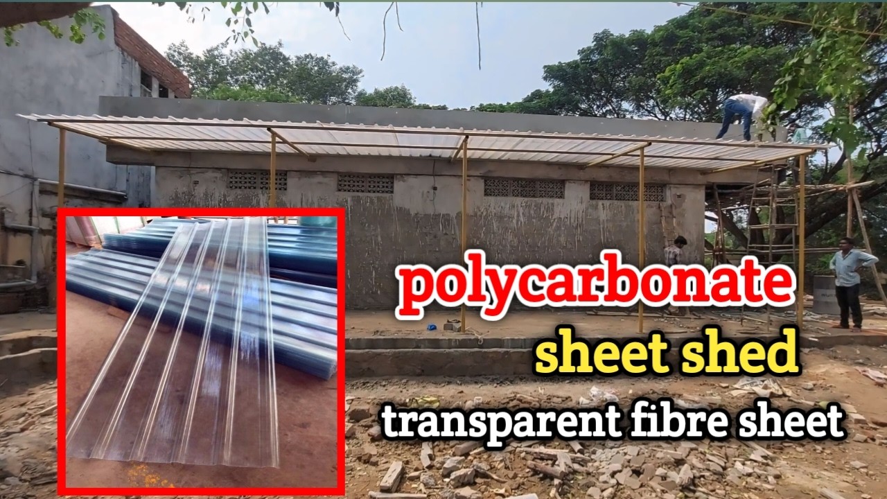 polycarbonate sheet shed || fiberglass sheet ||  fiber sheet shed || transparent fibre sheet shed