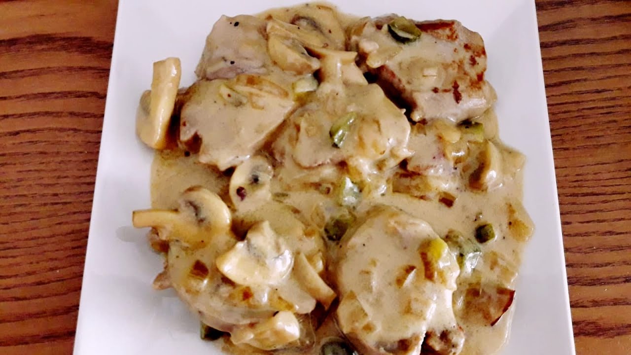 SOLOMILLO DE CERDO STROGONOFF Receta fácil, sencilla y explicada paso a paso.