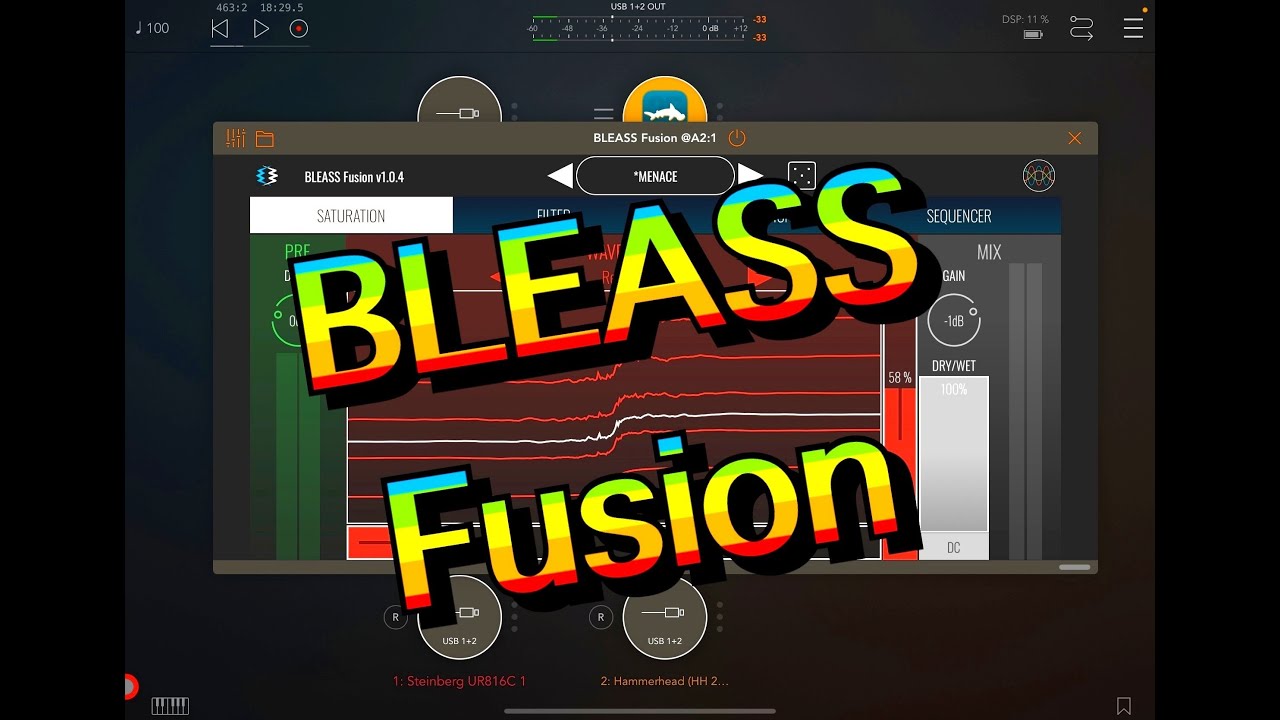 BLEASS Fusion - Wavetable Distortion Ignition - Walkthrough & Demo for the iPad