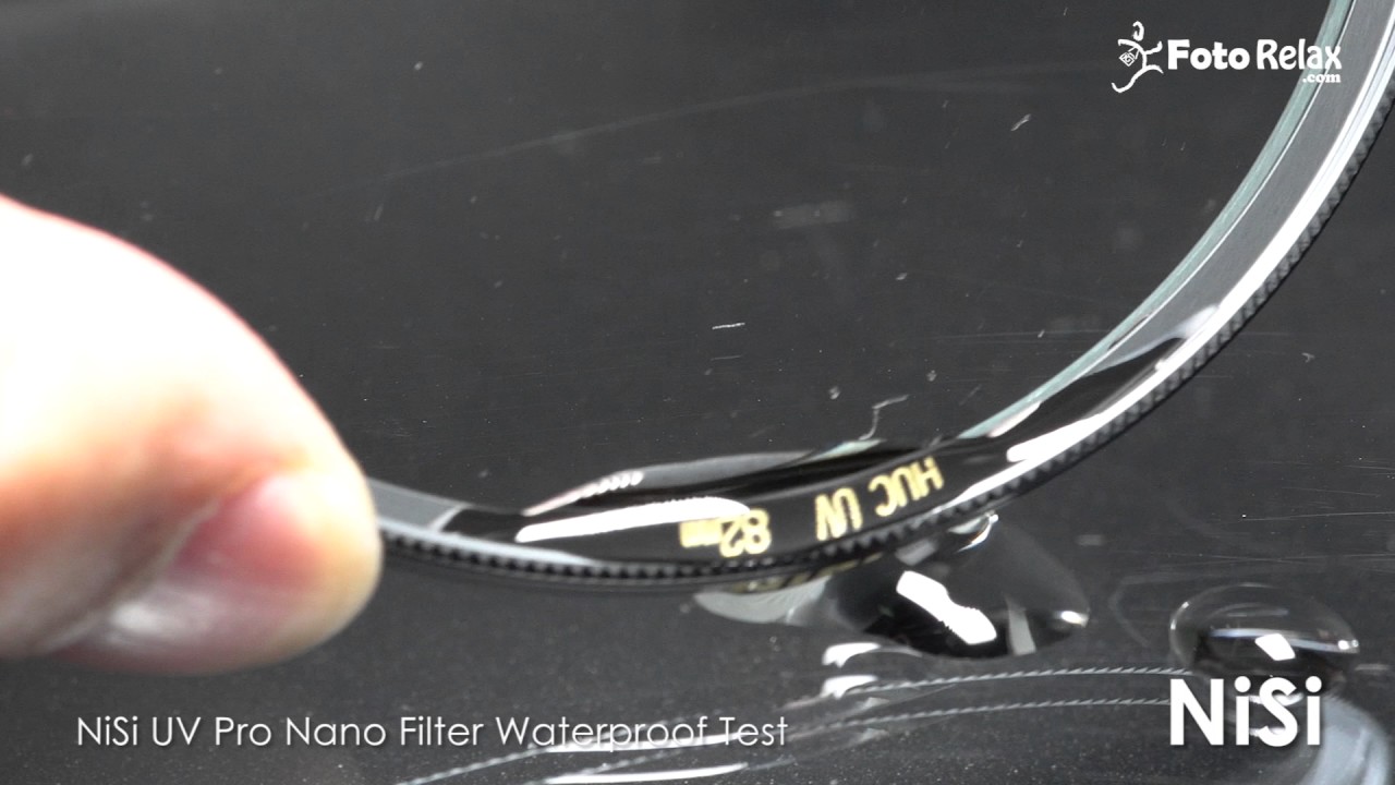 NiSi UV Pro Nano Filter Coating Test - Water Repellent