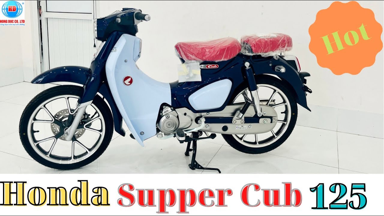 Super cub 125 xanh trắng tại honda hồng đức 10 châu thành sóc trăng