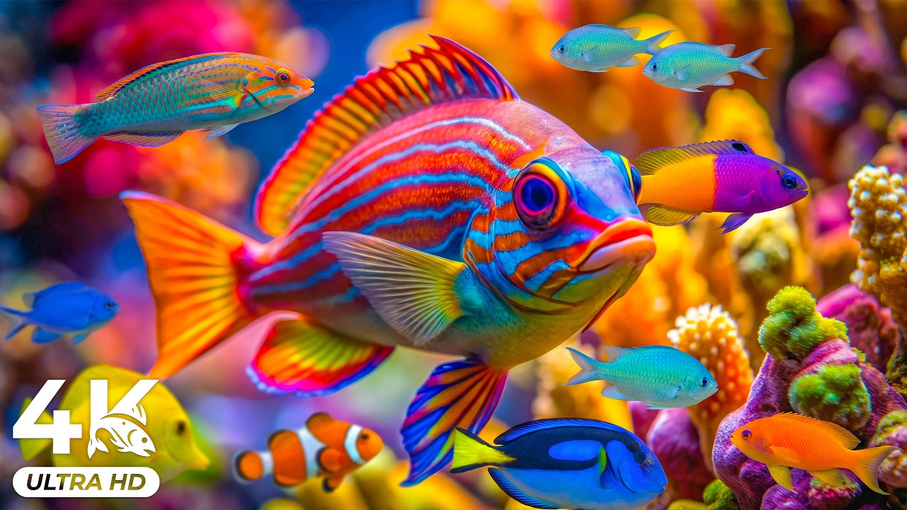 4K Undersea Serenity – Calm Ocean Creatures, Living Blue World & Relaxing Sleep Music